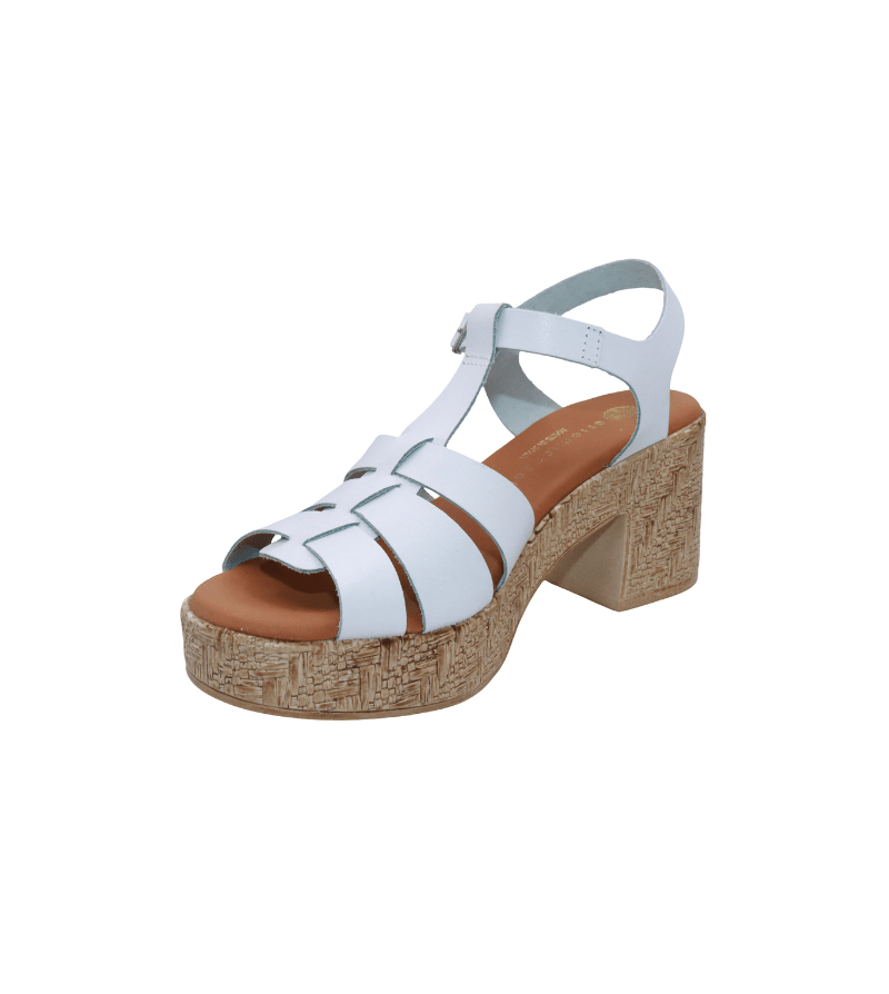 Eric Michael Joni Woven Leather Wedge Sandal