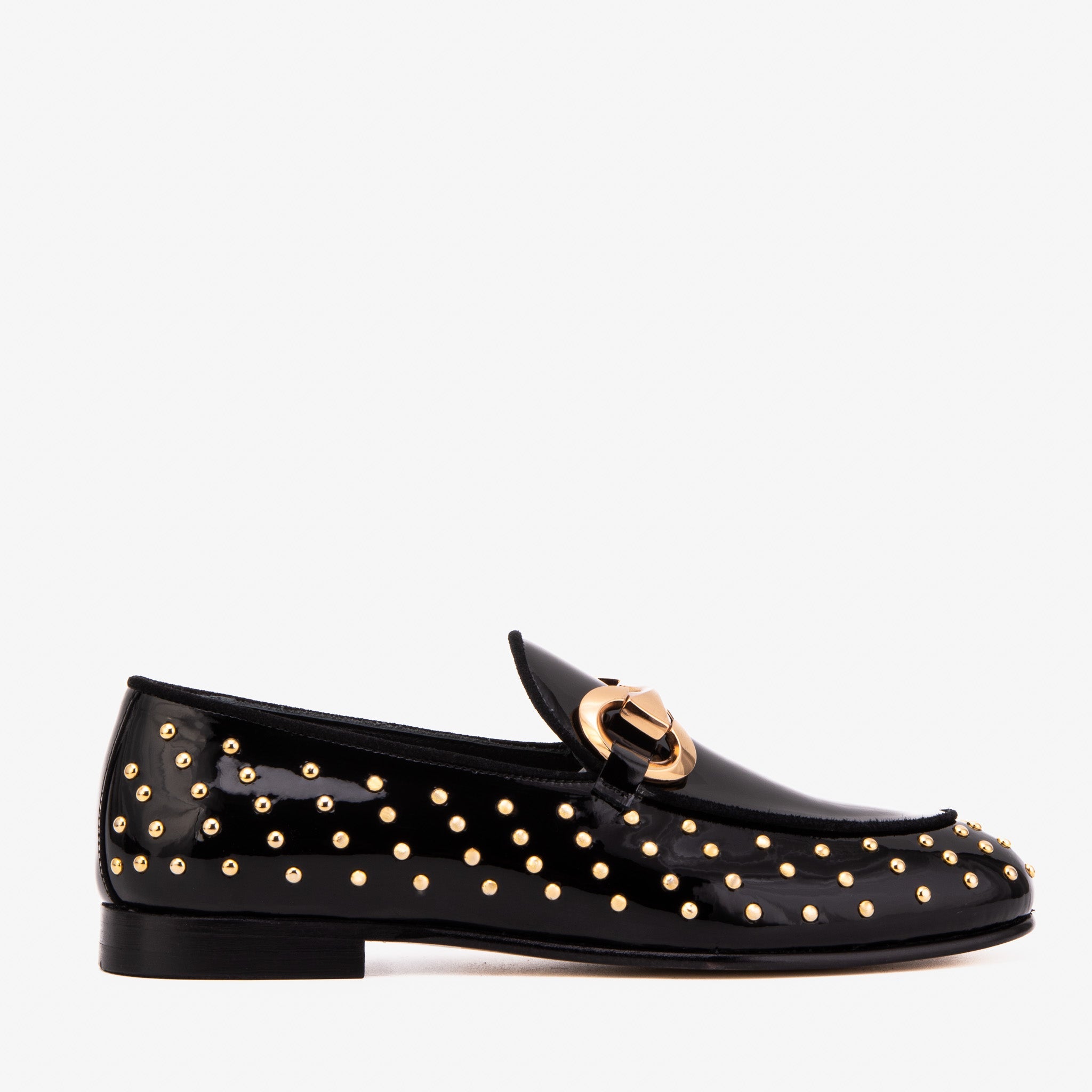 The Jupiter Shoe Black Spike Leather Bit Dress Loafer Limited Edition Women Shoe