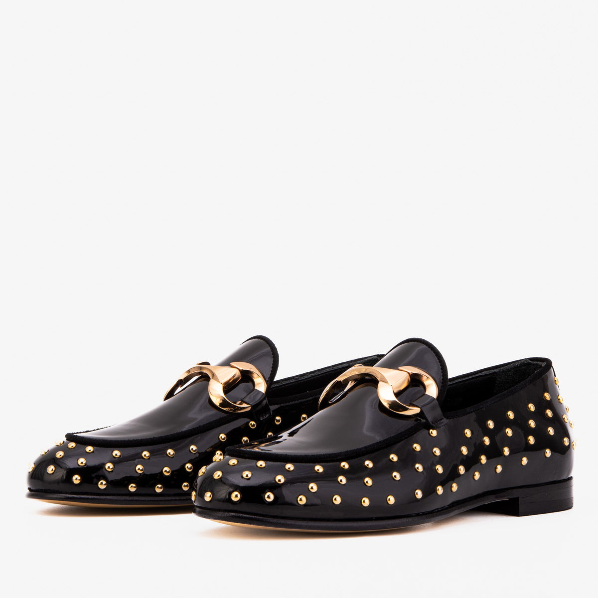 Vinci Leather The Jupiter Shoe Black Spike Leather Bit Dress Loafer Limited Edition Women Shoe – product view 2