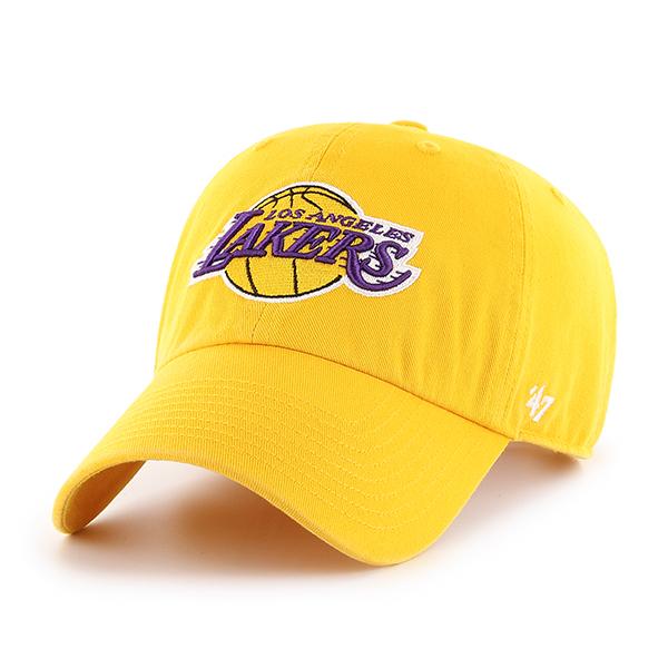47 Brand Los Angeles Lakers Clean Up Mens Strapback Hat — Gold (GDA)