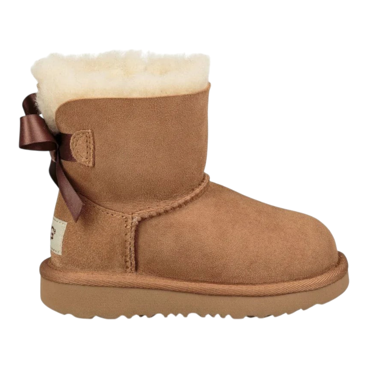 UGG Mini Bailey Bow II Toddlers' (TD) Boots — Chestnut Sheepskin