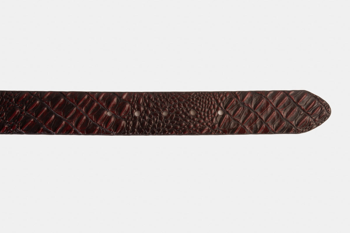 Vinci Leather The Randor Burgundy Leather Belt – product view 5