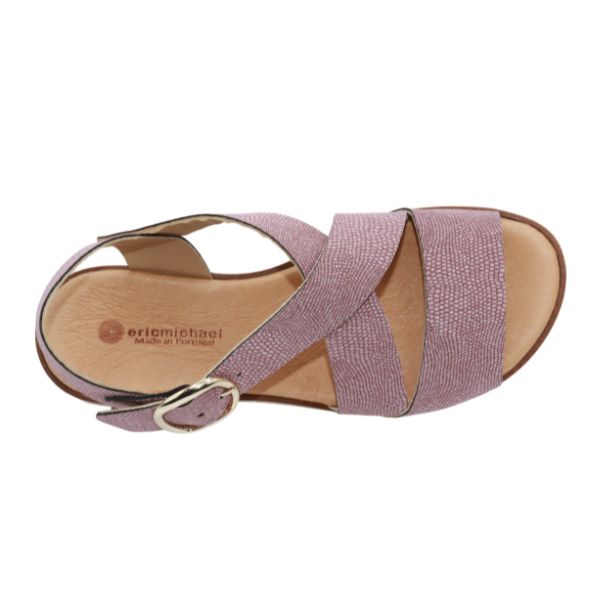 Eric Michael Khloe Strappy Leather Wedge Sandal