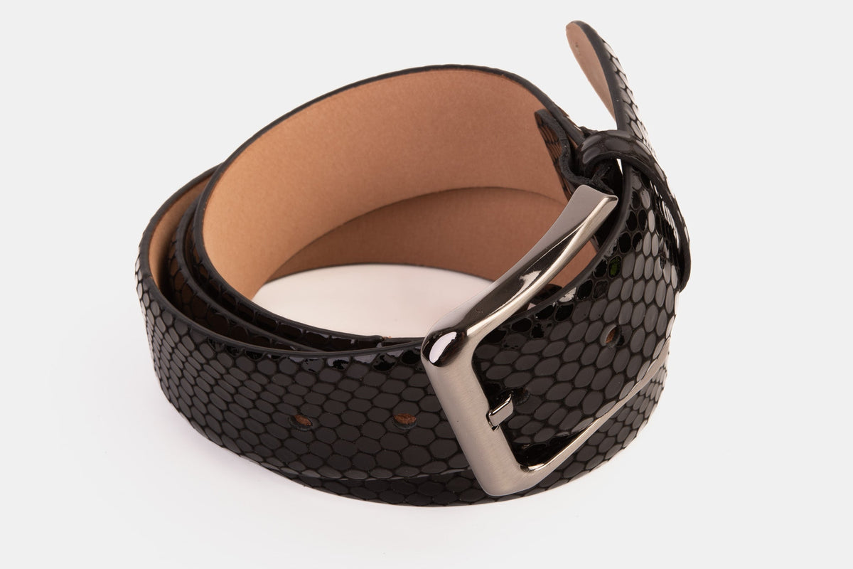 Vinci Leather The King Black Leather Belt – product view 7