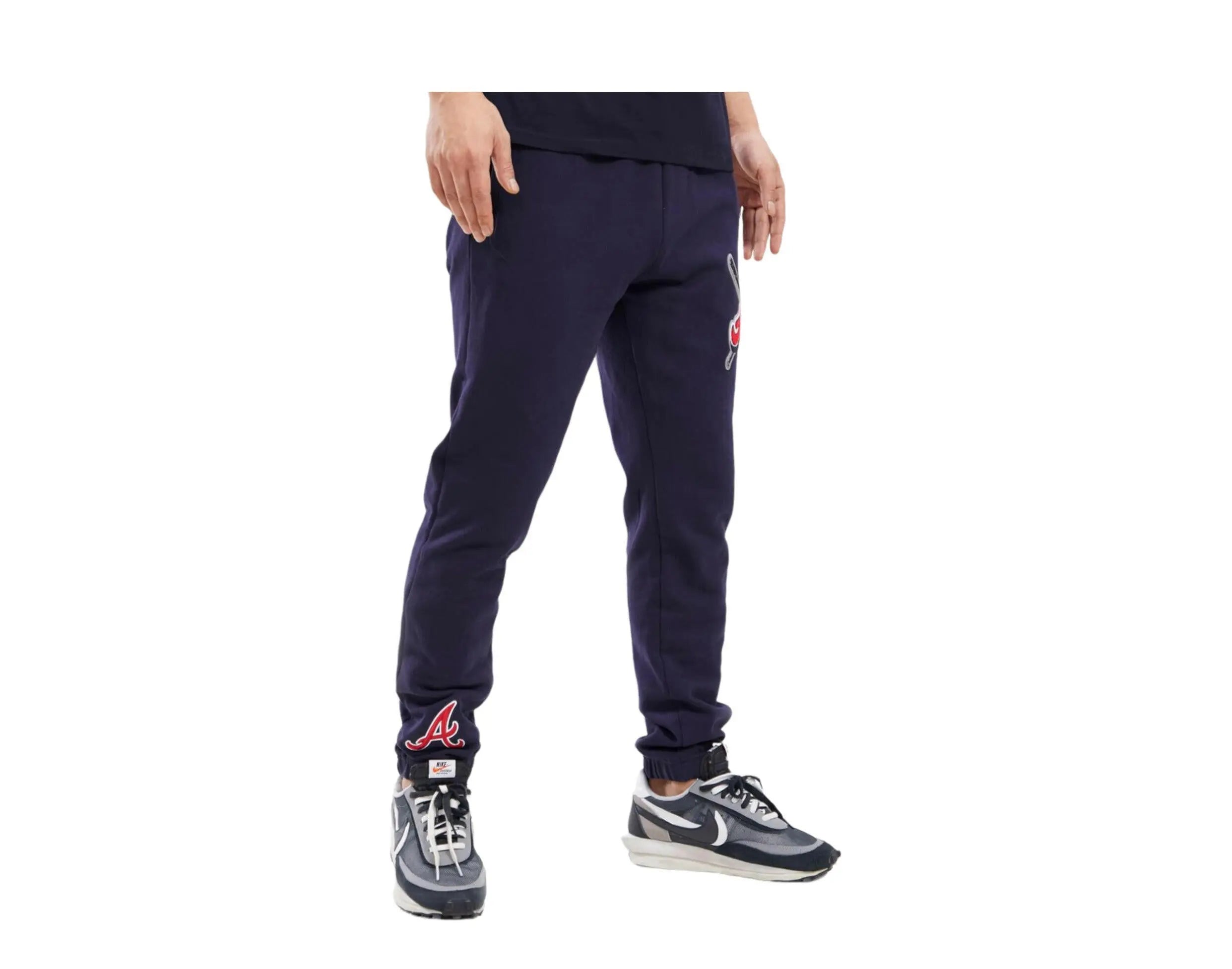 Pro Standard Atlanta Braves Mash Up Logo Men's Sweatpants — Midnight Navy