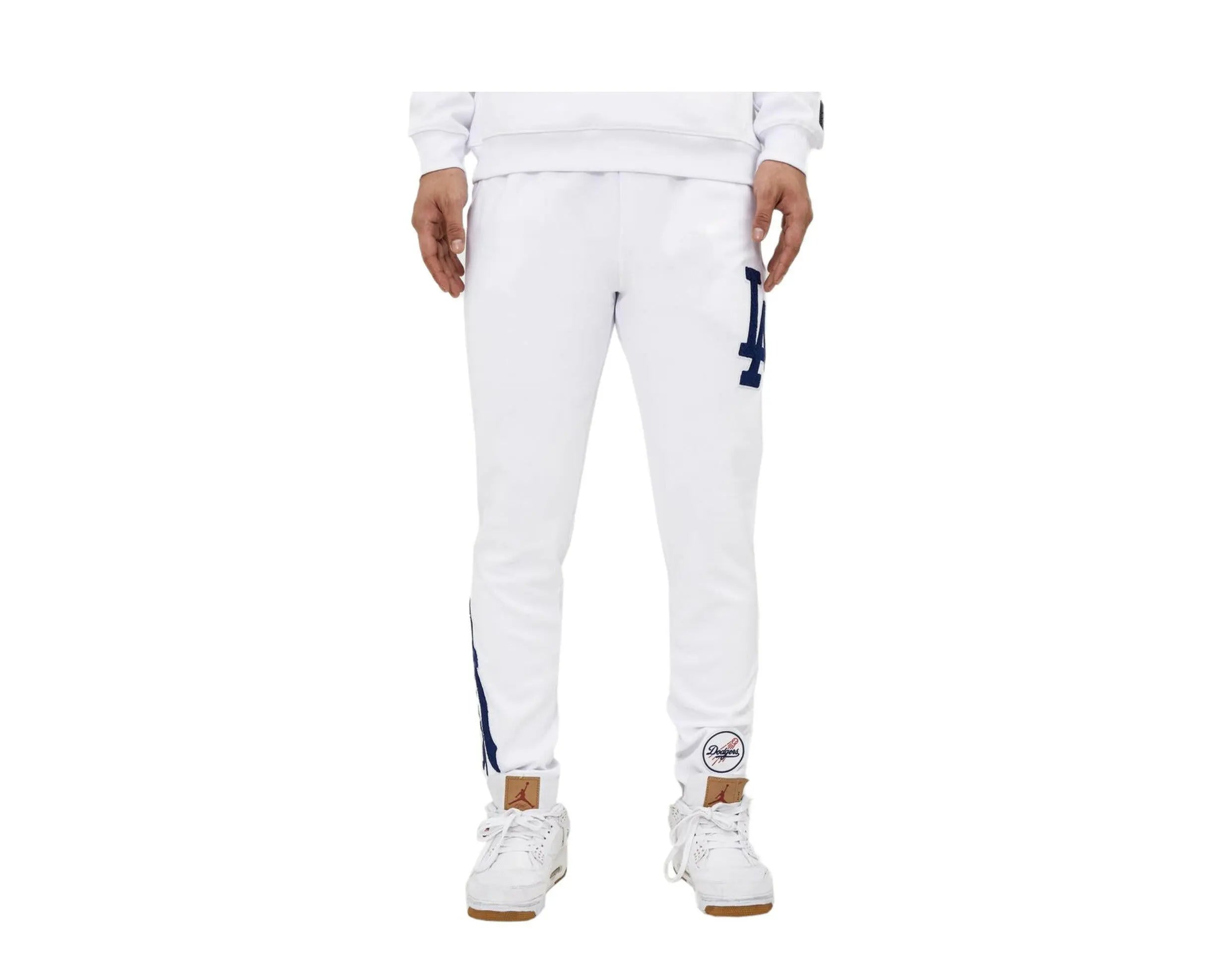 Pro Standard Los Angeles Dodgers Logo Men's Jogger Pants — White