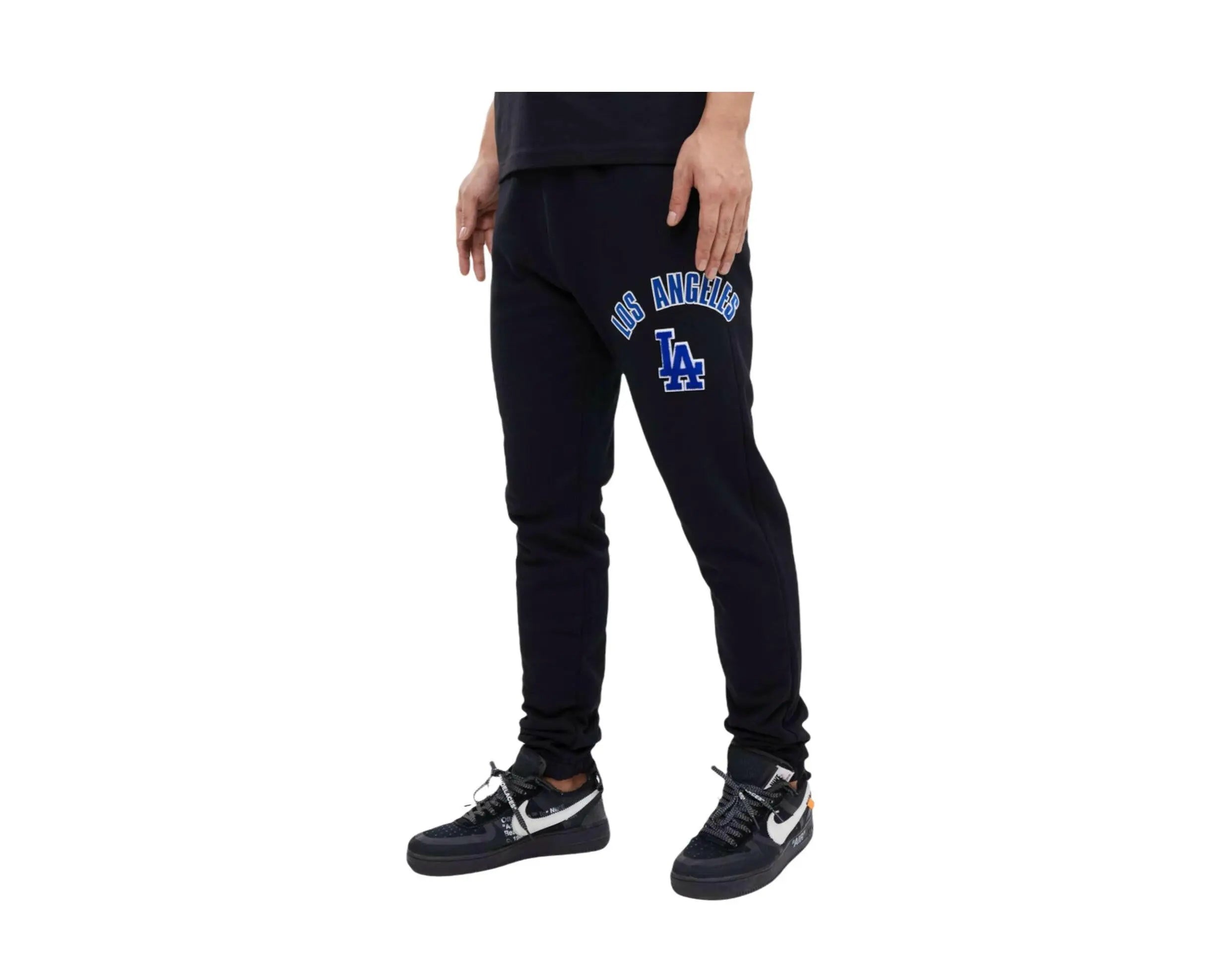 Pro Standard MLB Los Angeles Dodgers Stacked Logo Men's Sweatpants — Black