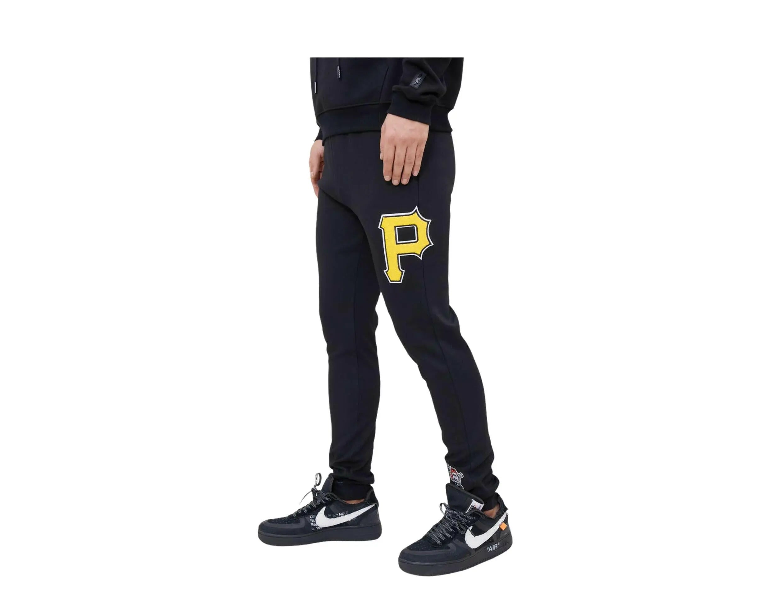 Pro Standard Pittsburgh Pirates Logo Blended Men's Jogger Pants — Black