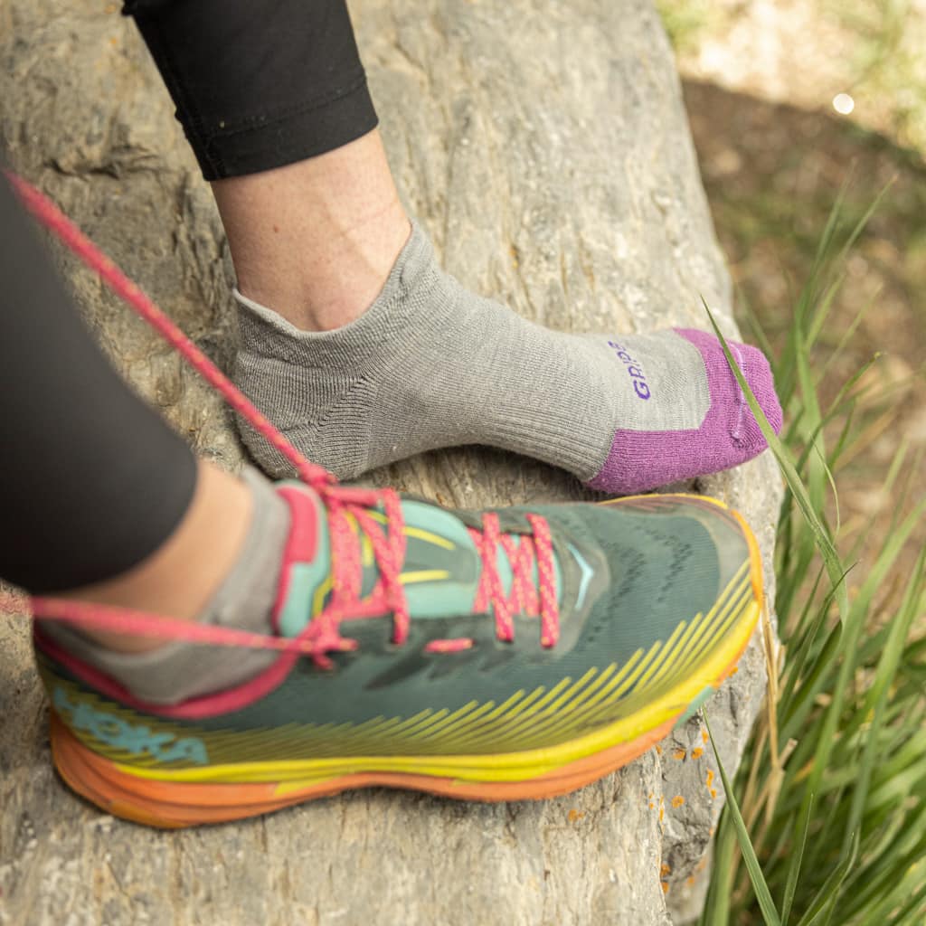 Laurel Run No Show Runweight Merino Wool Sock