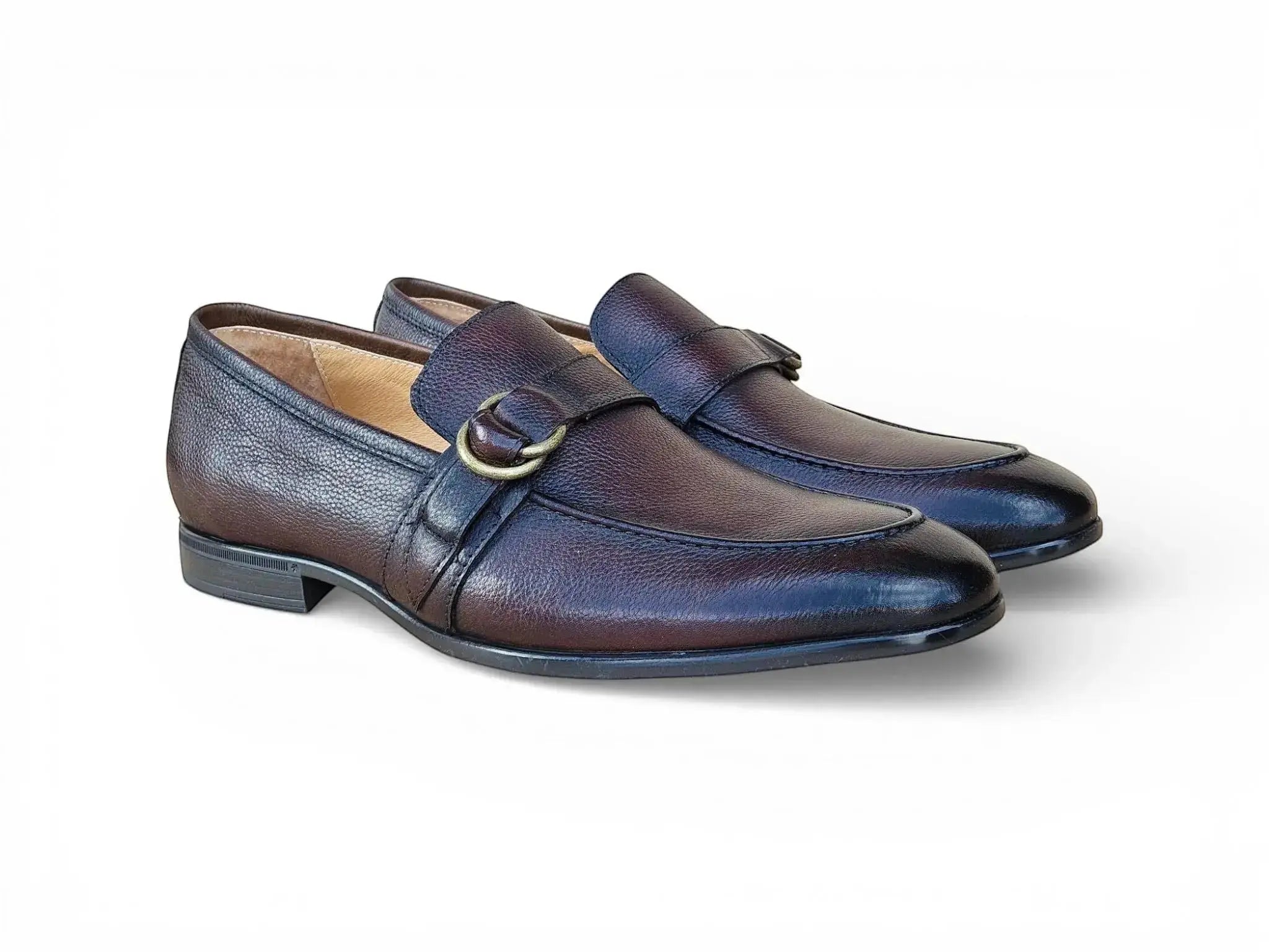 Loafer Shoes in Double D-Ring Carrucci Shoes Men's