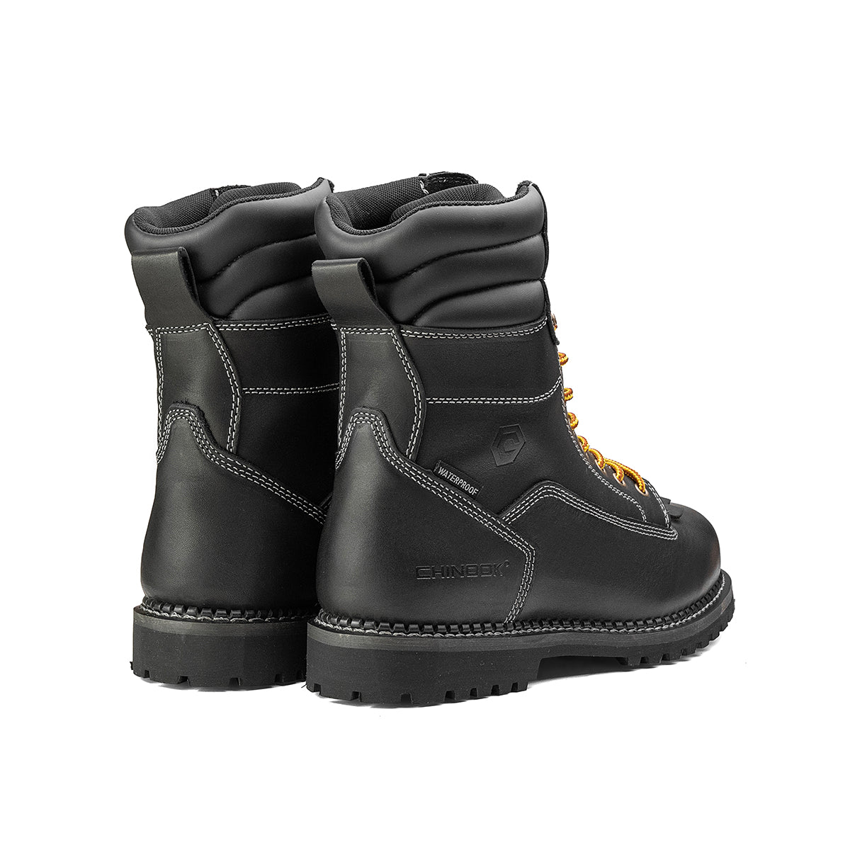 Logger 8” Men’s Waterproof Work Boot for Men - Black – product view 5