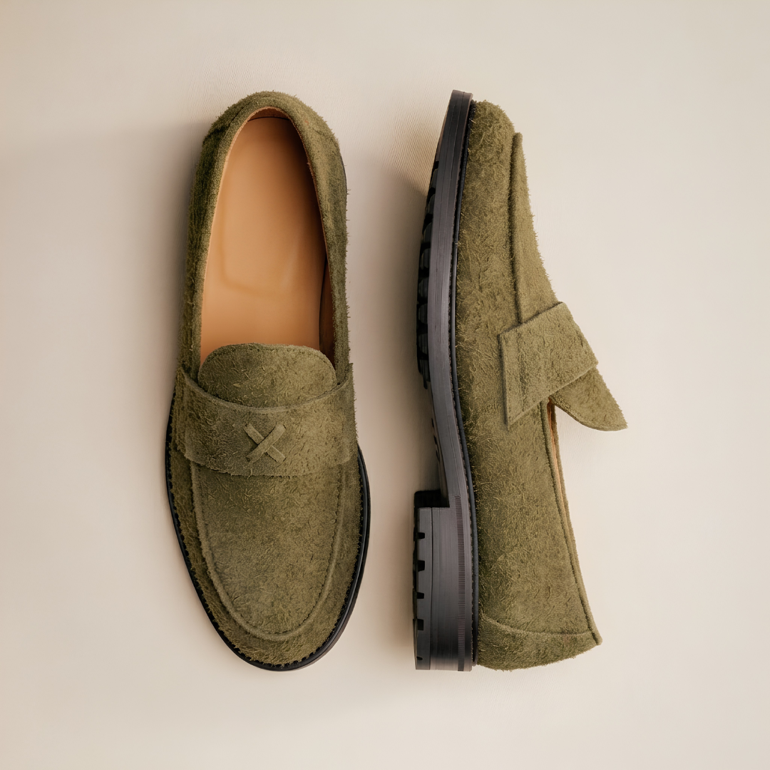 Del Toro Shoes Men's Antelope Textured Suede Lug Centesimo