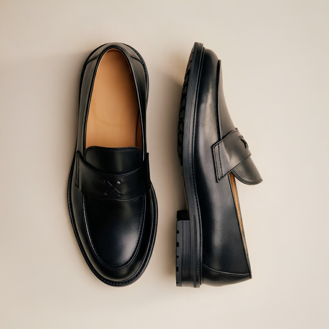 Del Toro Shoes Men's Black Leather Lug Centesimo