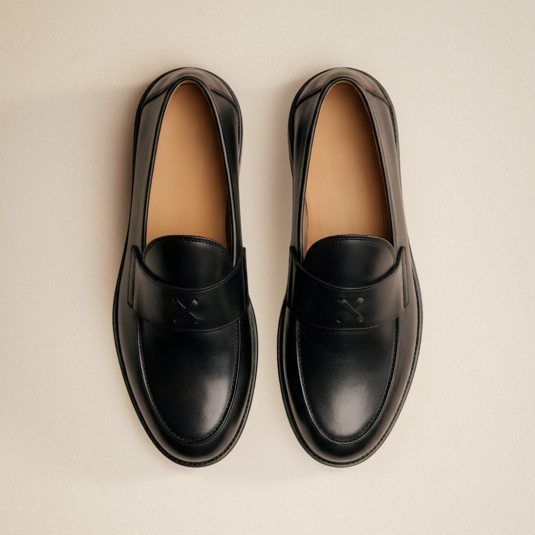 Del Toro Shoes Men's Black Leather Lug Centesimo