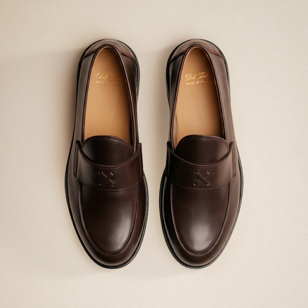 Del Toro Shoes Men's Brown Leather Lug Centesimo