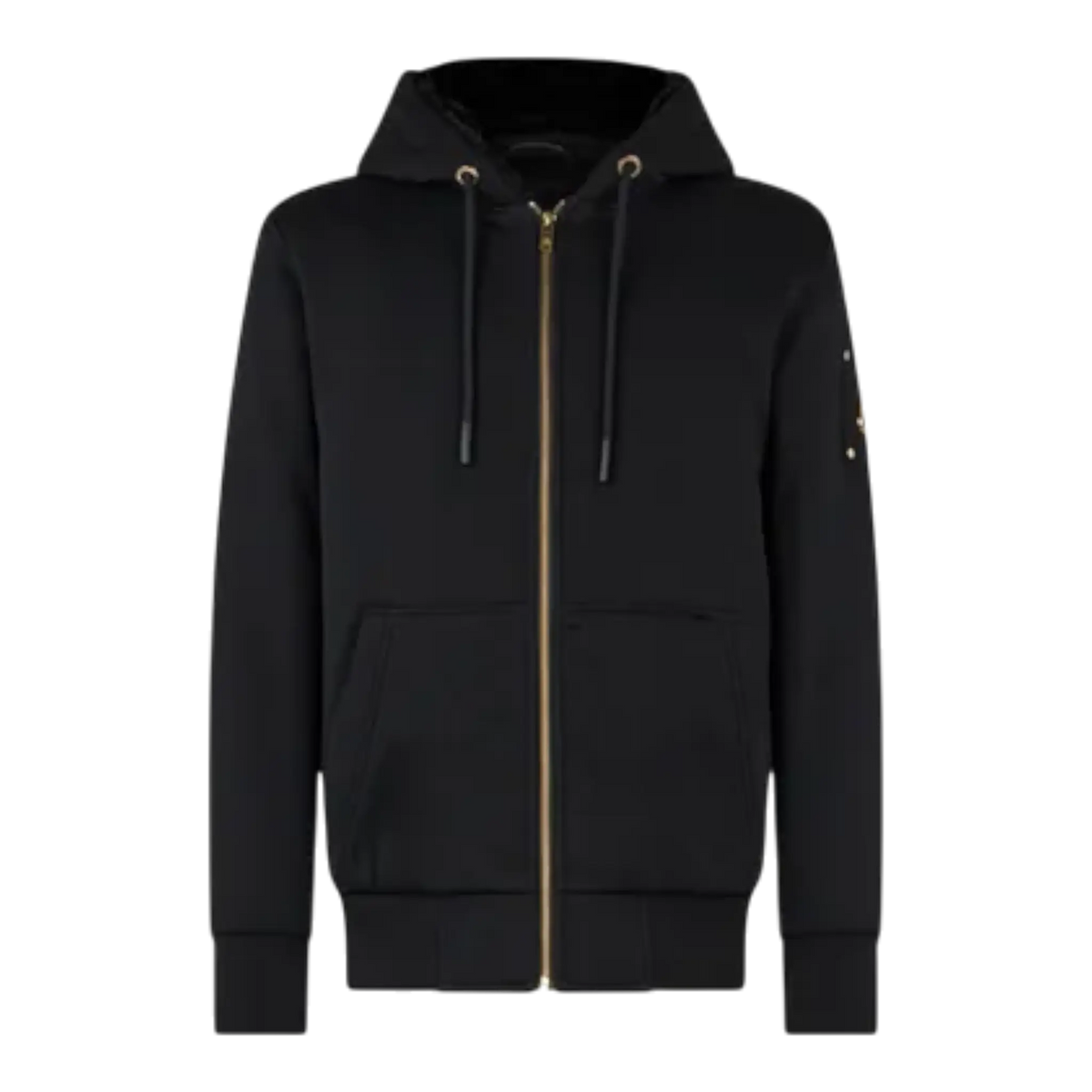 Moose Knuckles Classic Bunny Zip-Up Men's Hoodie — Black/Black Fur – product view 2