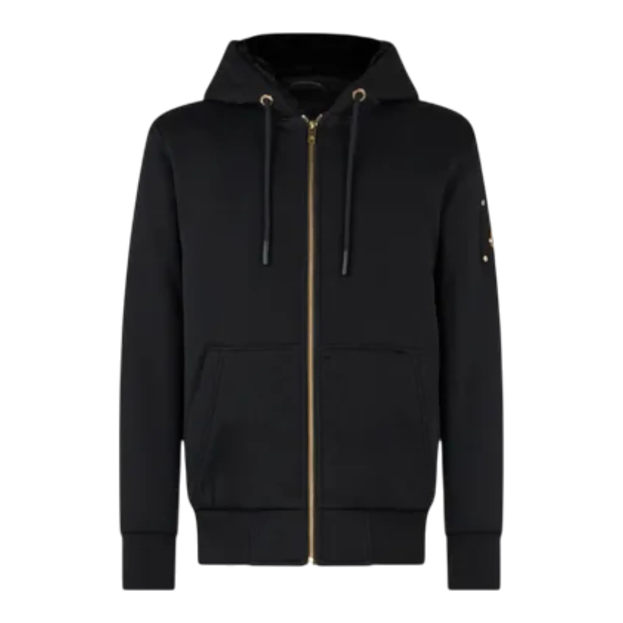 Moose Knuckles Classic Bunny Zip-Up Men's Hoodie — Black/Black Fur