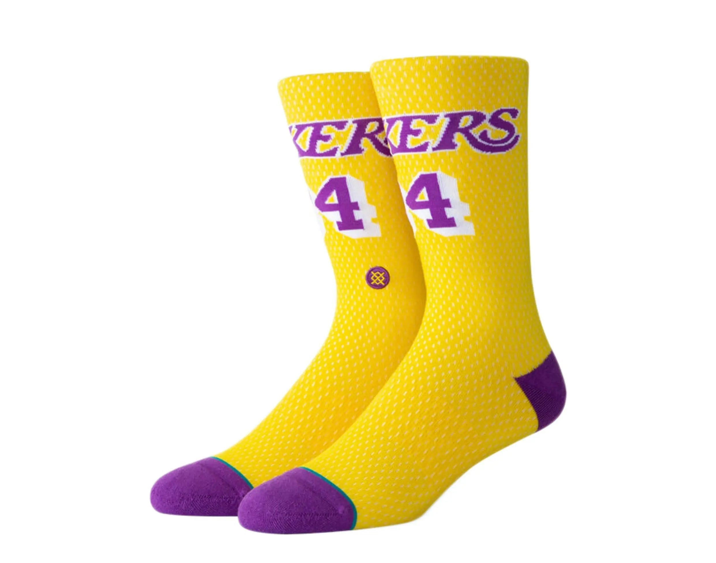 Stance Shaq HWC Jersey NBA Crew Socks Yellow/Purple