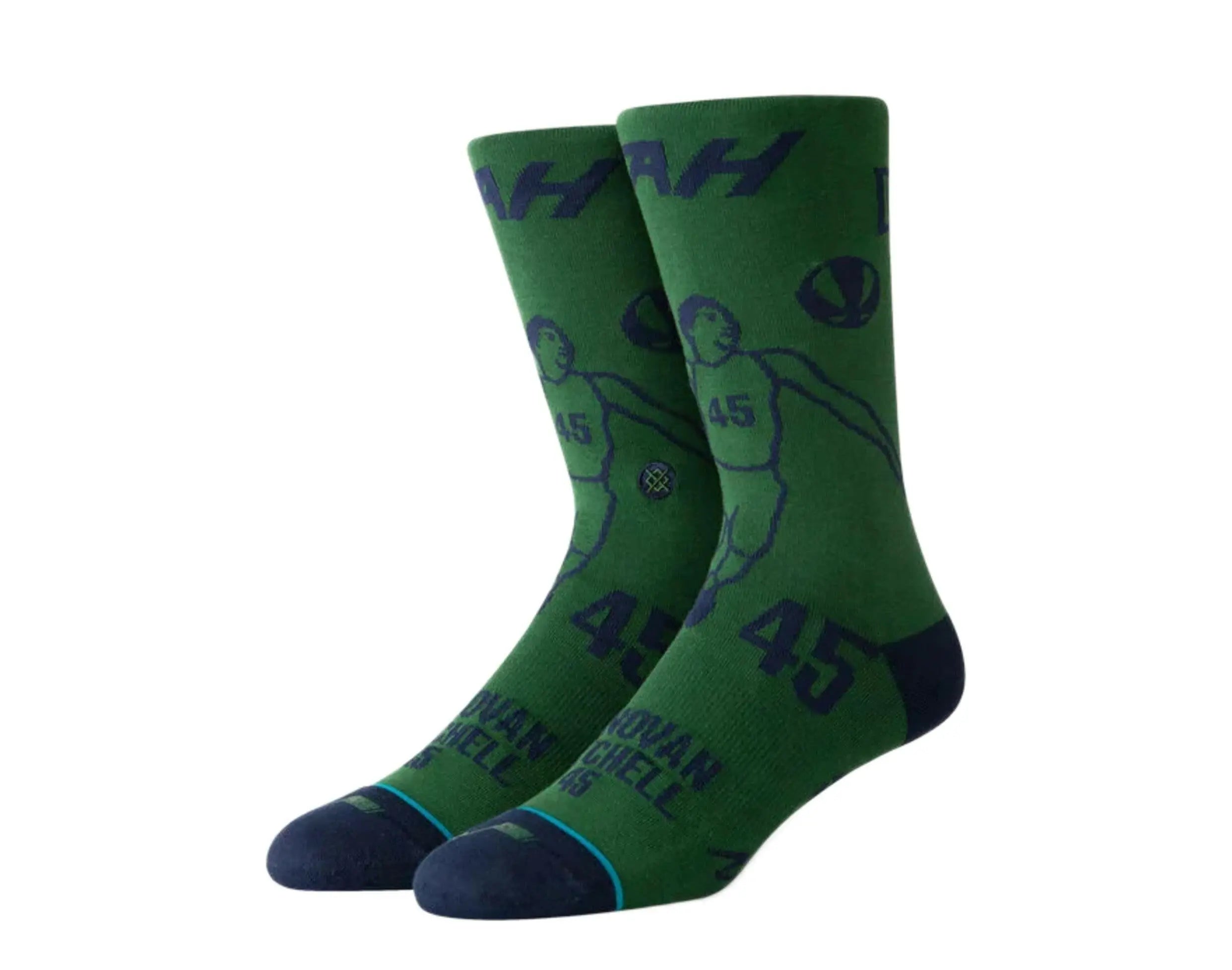Stance Donovan Stencil Men's Crew Socks — Green/Navy