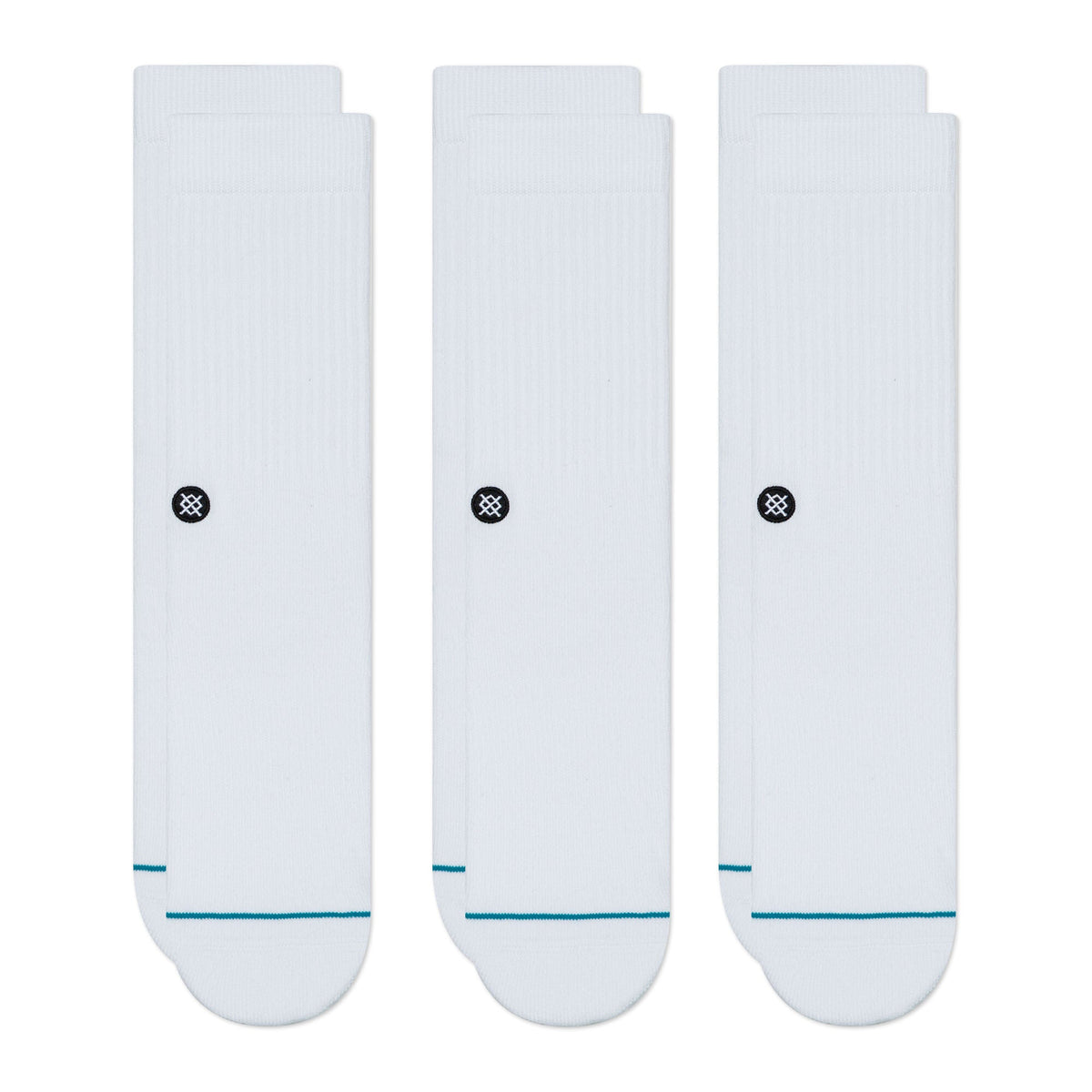 Stance Icon 3-Pack Socks - White
