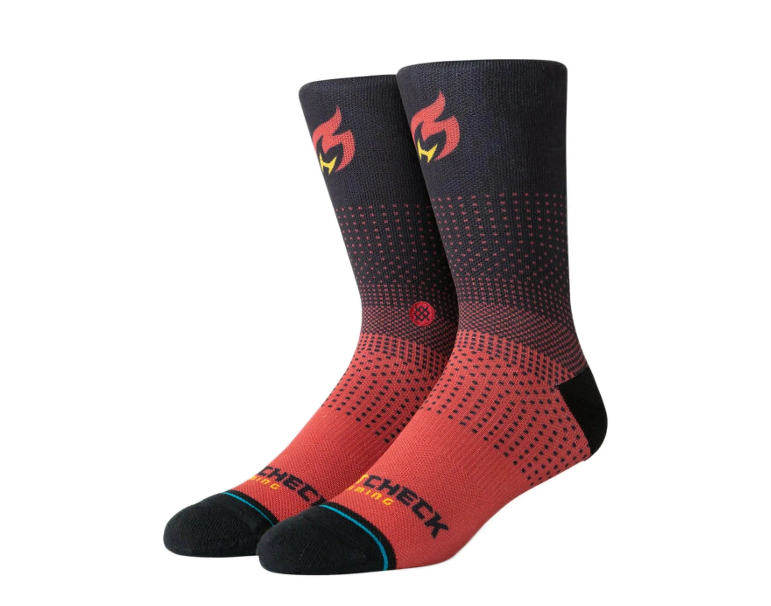 Stance NBA Miami Heat Check Gaming 2K Men's Crew Socks — Burgundy