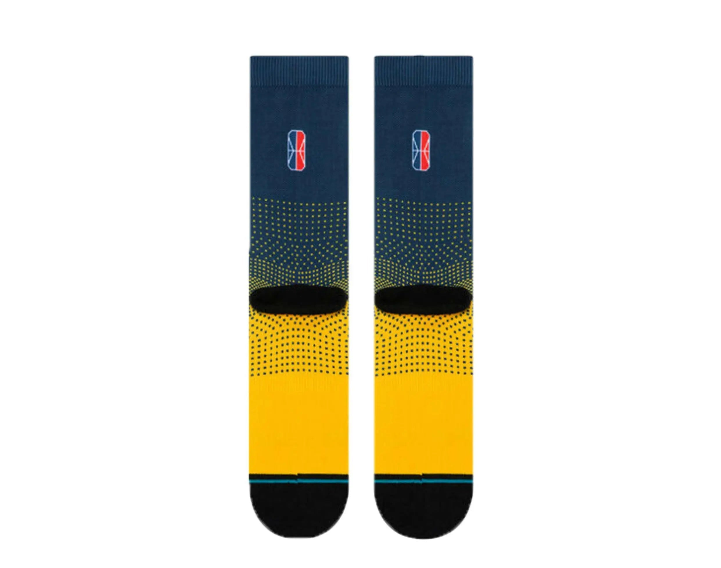 Stance Casual NBA Indiana Pacers Gaming 2K Crew Socks Navy/Yellow