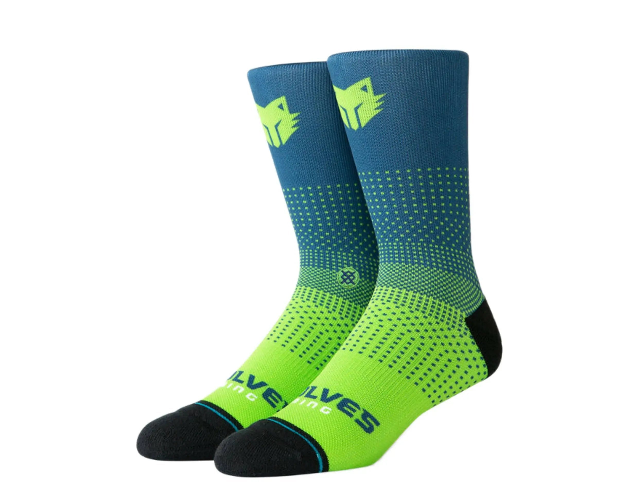 Stance Casual NBA Minnesota Timberwolves Gaming 2K Men's Crew Socks — Navy/Green