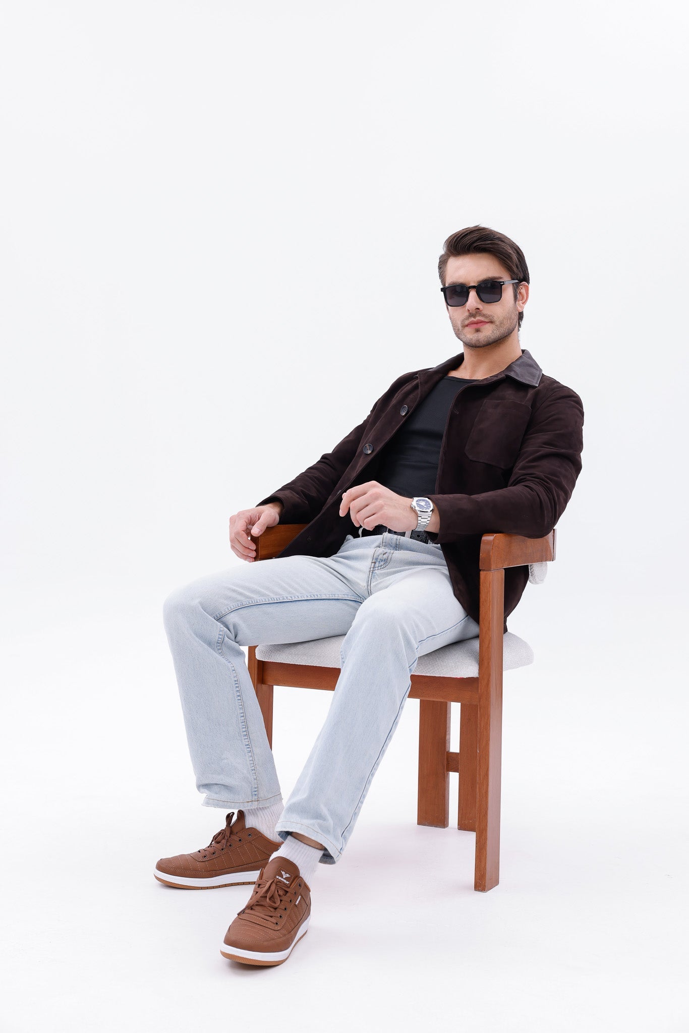 The Matera Suede Brown Leather Men Jacket