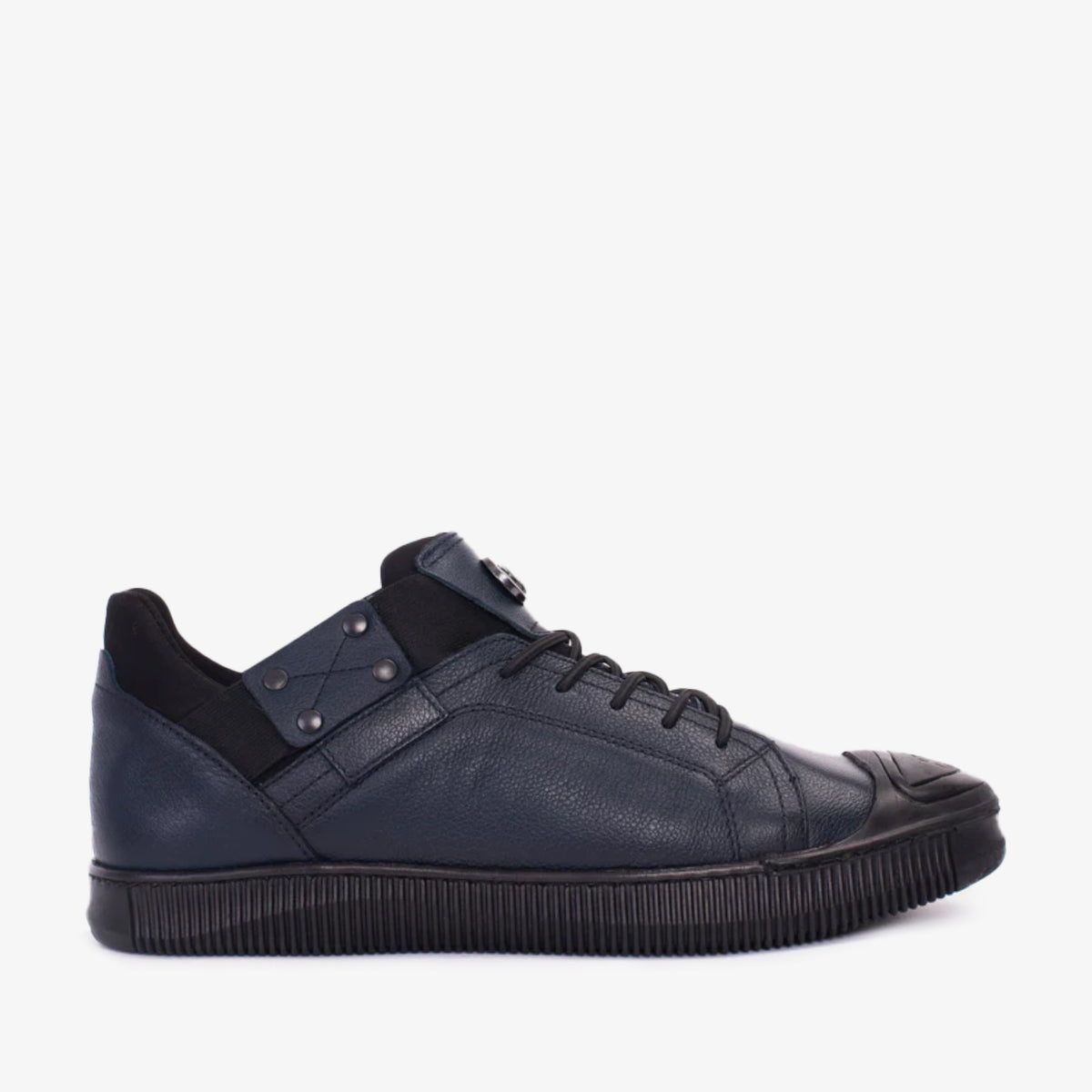 Vinci Leather The Mumbai Navy Blue Leather Men Sneaker Final Sale! – product view 1