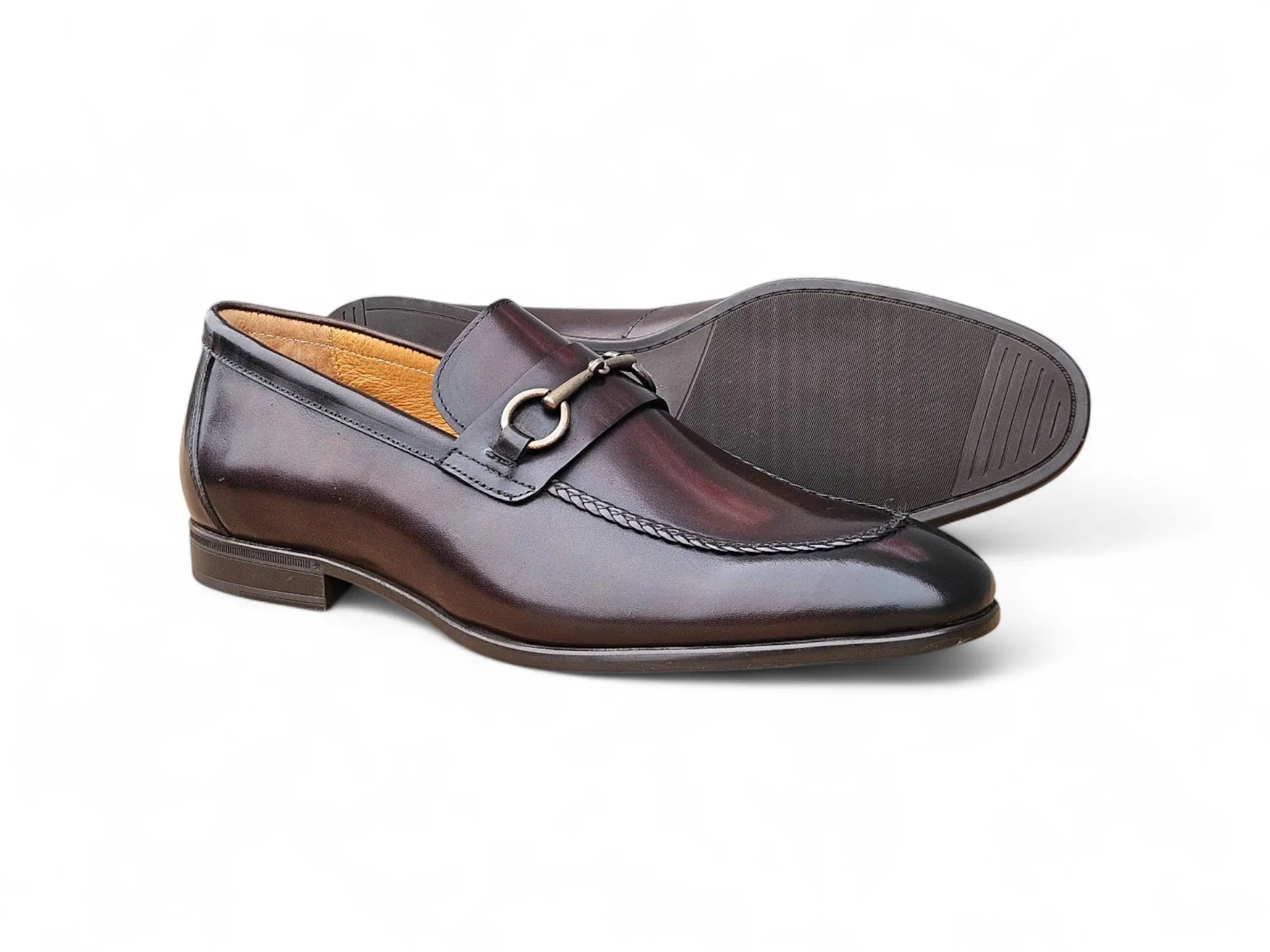 Carrucci Shoes Madison Bit Loafer Leather Black back view