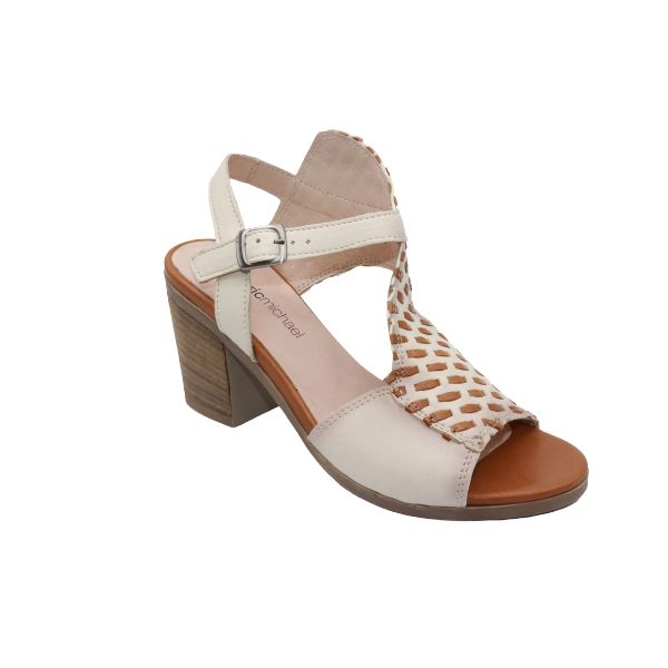 Eric Michael Madrid Women’s Leather Low Wedge Sandal