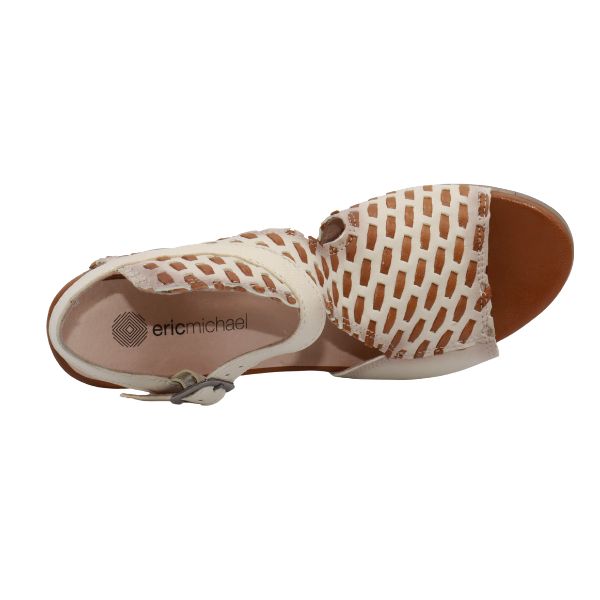 Eric Michael Madrid Women’s Leather Low Wedge Sandal