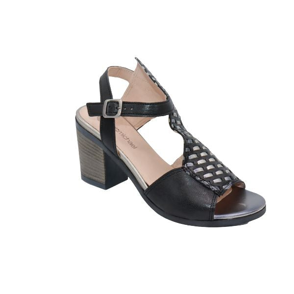 Eric Michael Madrid Women’s Leather Low Wedge Sandal