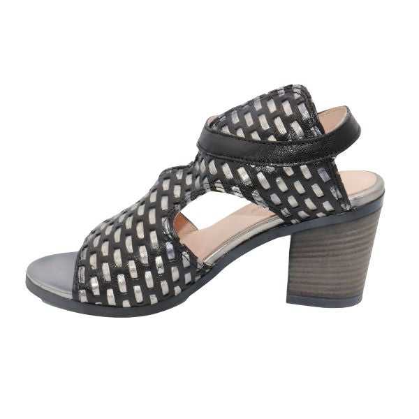 Eric Michael Madrid Women’s Leather Low Wedge Sandal