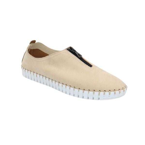 Eric Michael Marlo Leather Zipper Slip-On Sneaker