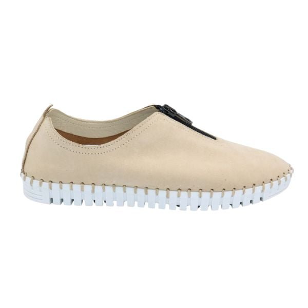 Eric Michael Marlo Leather Zipper Slip-On Sneaker