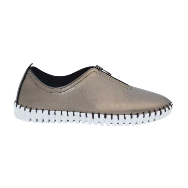 Eric Michael Marlo Leather Zipper Slip-On Sneaker