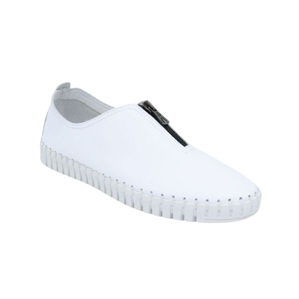 Eric Michael Marlo Leather Zipper Slip-On Sneaker