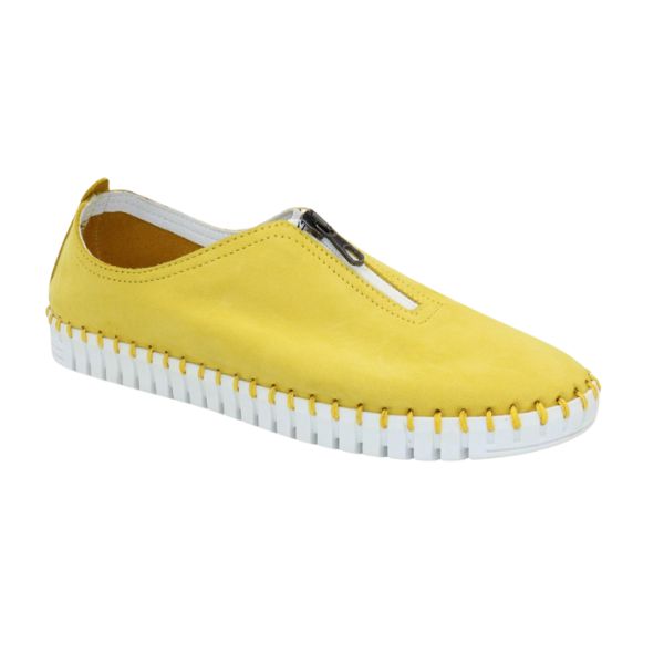 Eric Michael Marlo Leather Zipper Slip-On Sneaker