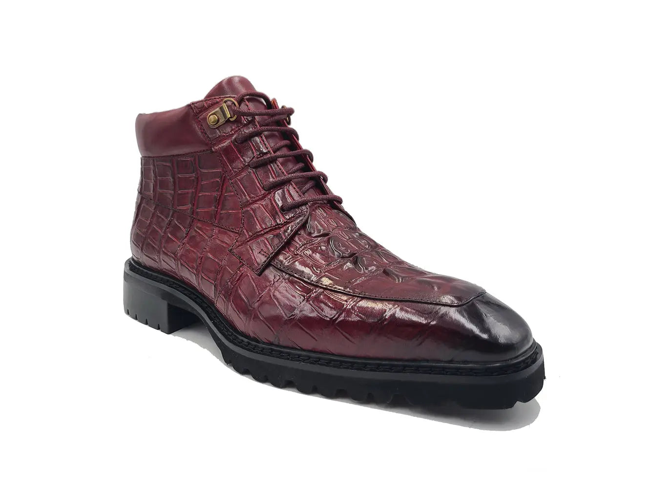 Carrucci Shoes Alligator Embossed Lace Up Boots Men's Calfskin Leather KB516 50 view 20