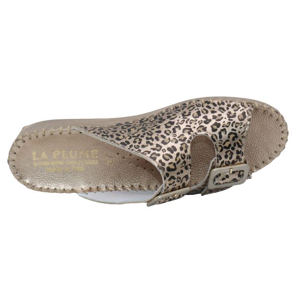 Jen Animal Print Leather Slide
