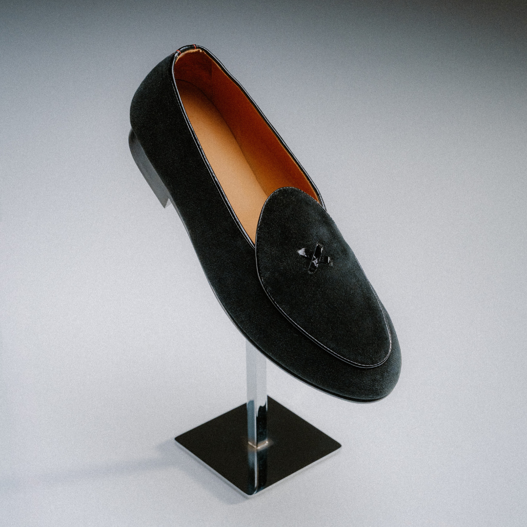 Del Toro Shoes Men's Black Velvet Milano Loafer