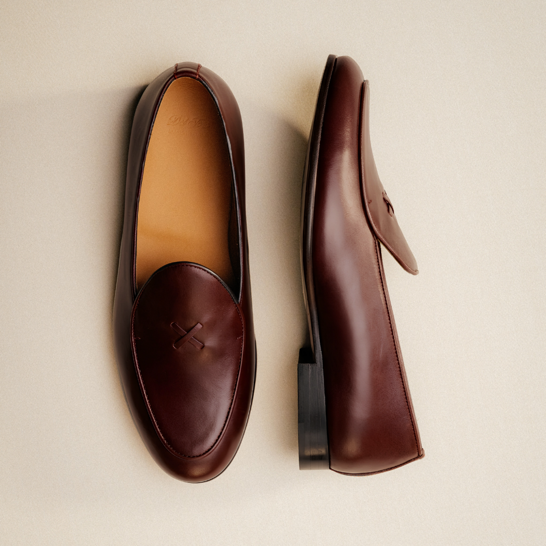 Del Toro Shoes Men's Brown Leather Milano Loafer