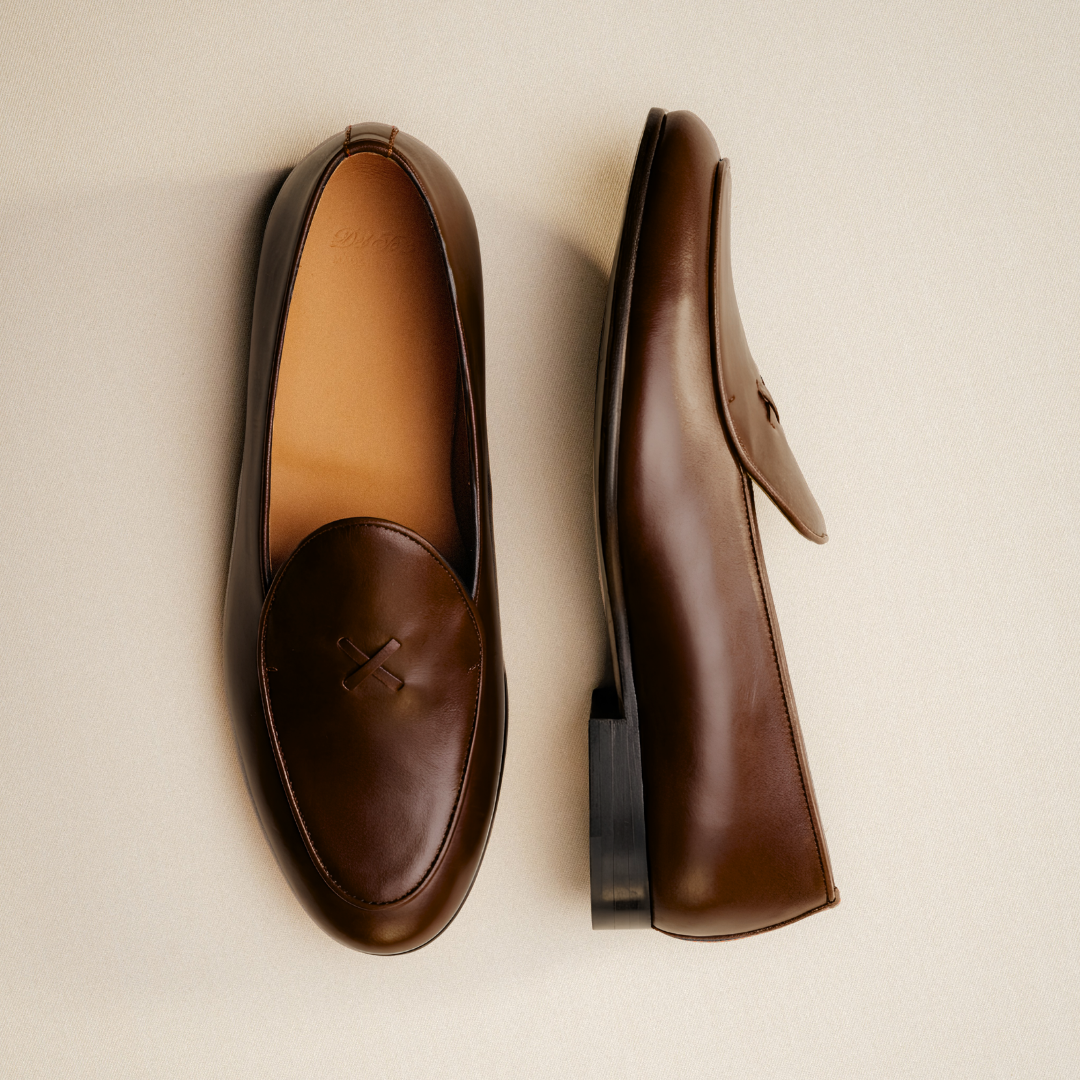 Del Toro Shoes Men's Brown Leather Milano Loafer – product view 1