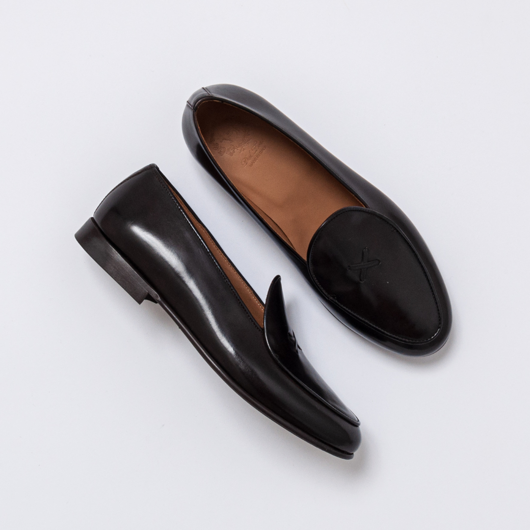 Del Toro Shoes Men's Black Leather Milano Loafer