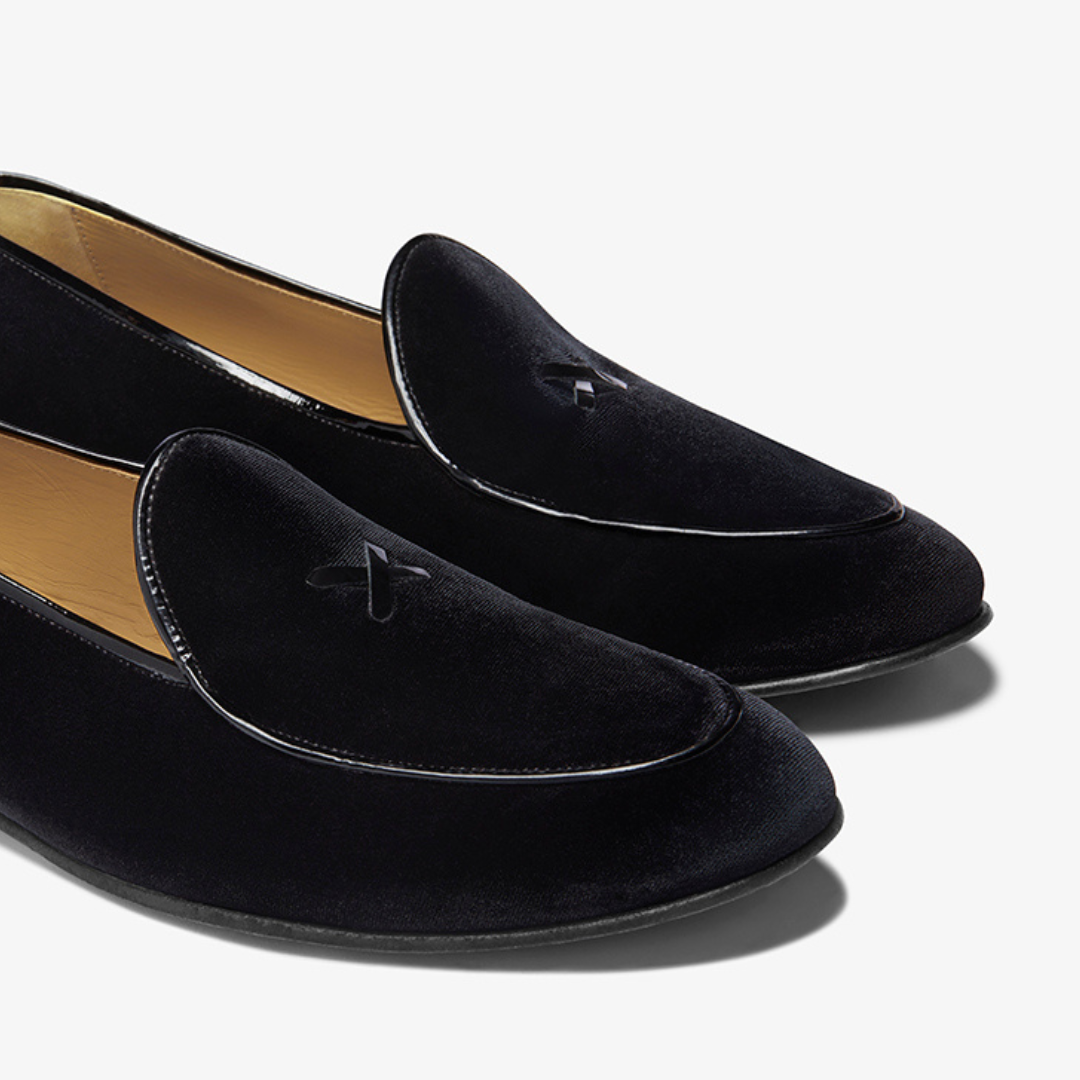 Del Toro Shoes Men's Black Velvet Milano Loafer