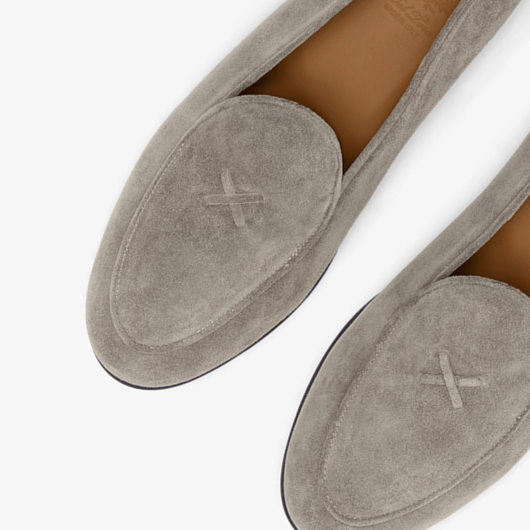 Del Toro Shoes Men's Grigio Suede Milano Loafer