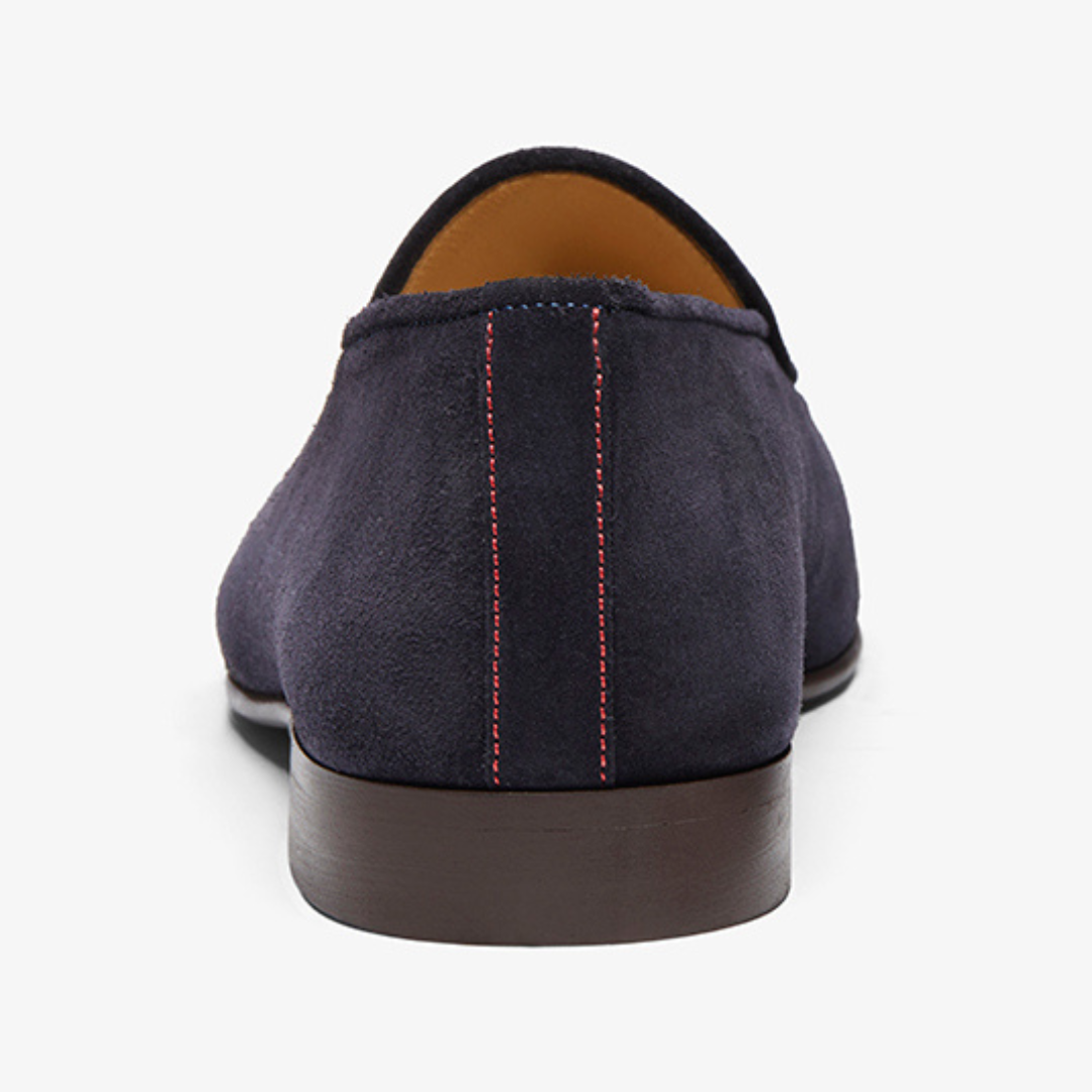 Del Toro Shoes Men's Navy Suede Milano Loafer