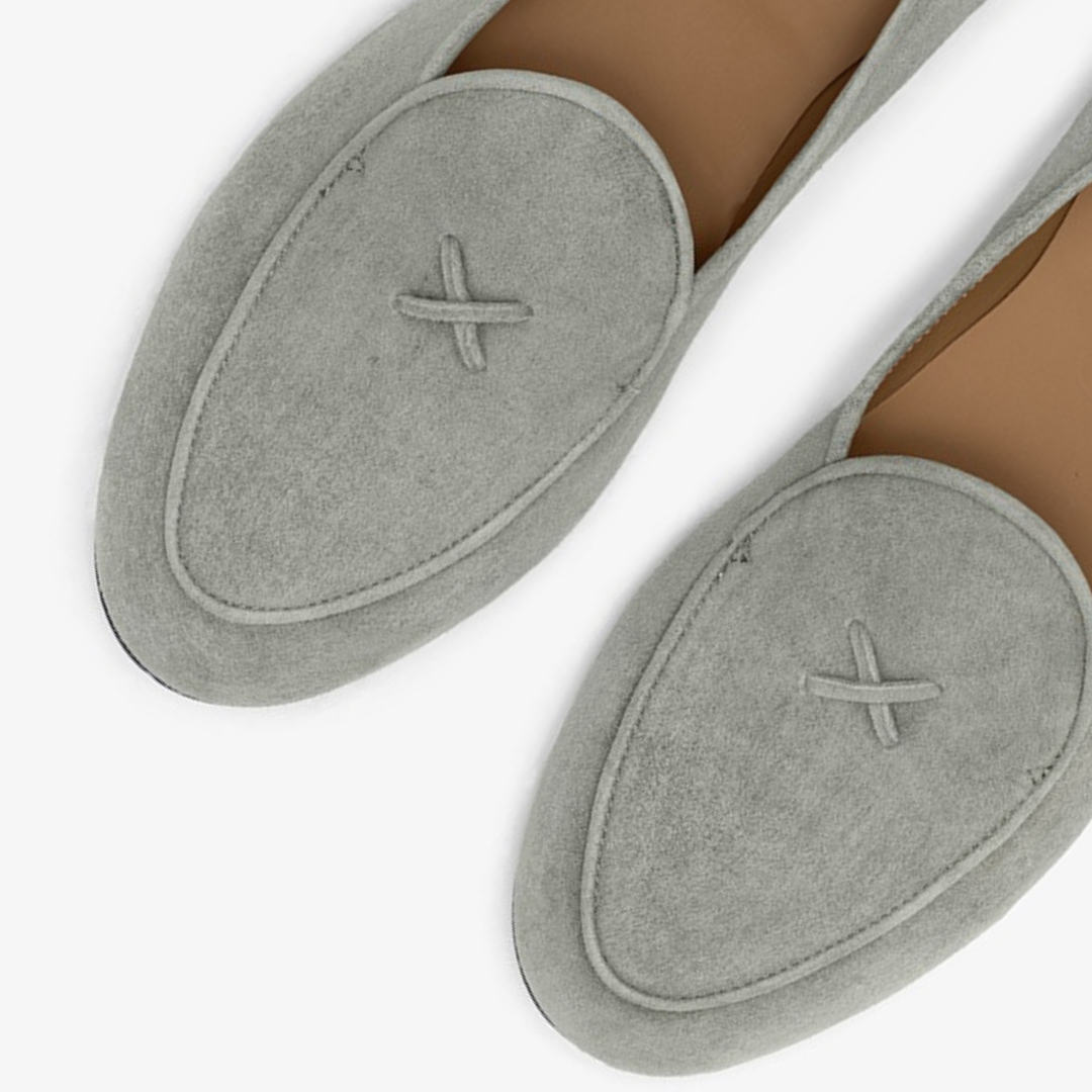 Del Toro Shoes Men's Olive Grey Suede Milano Loafer