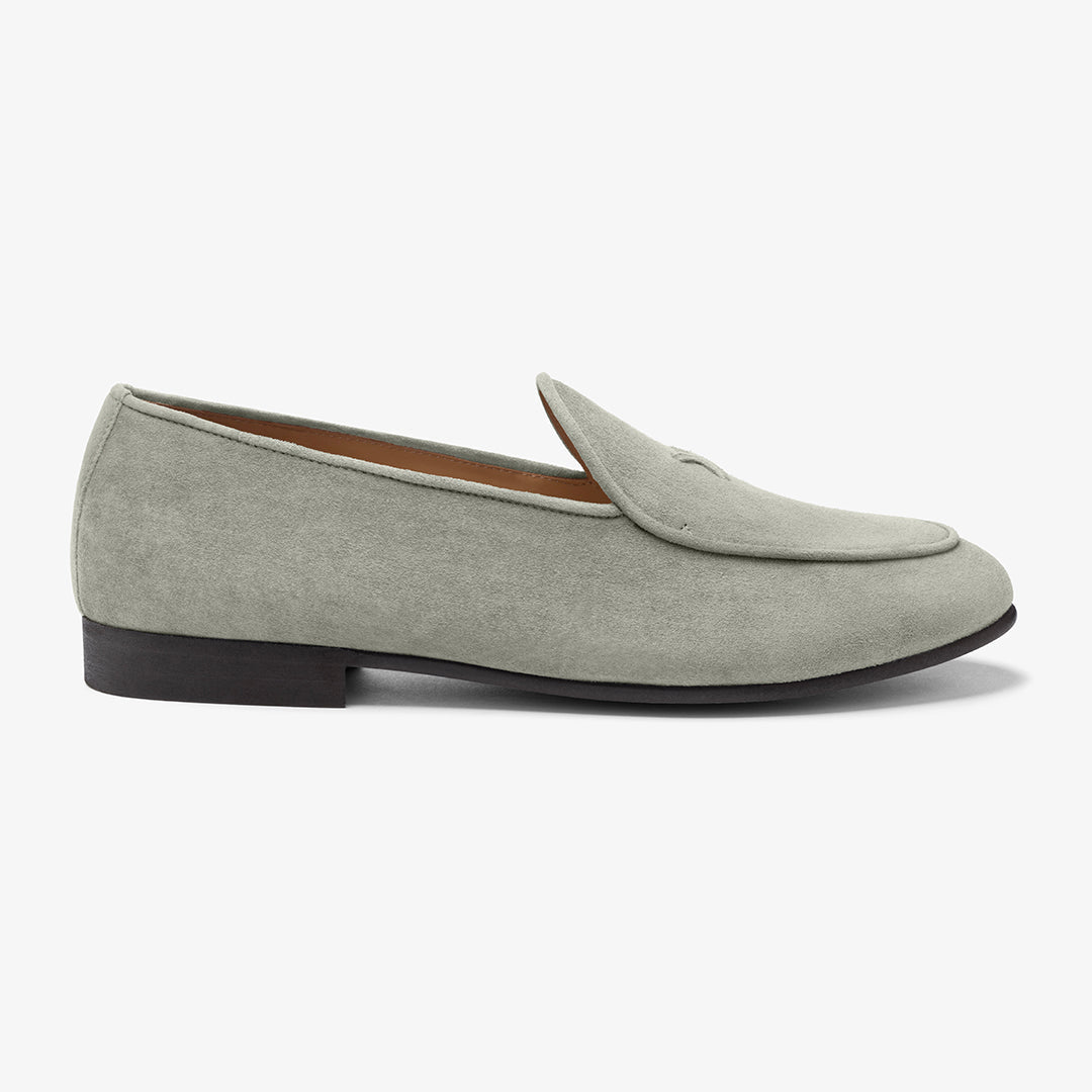 Del Toro Shoes Men's Olive Grey Suede Milano Loafer